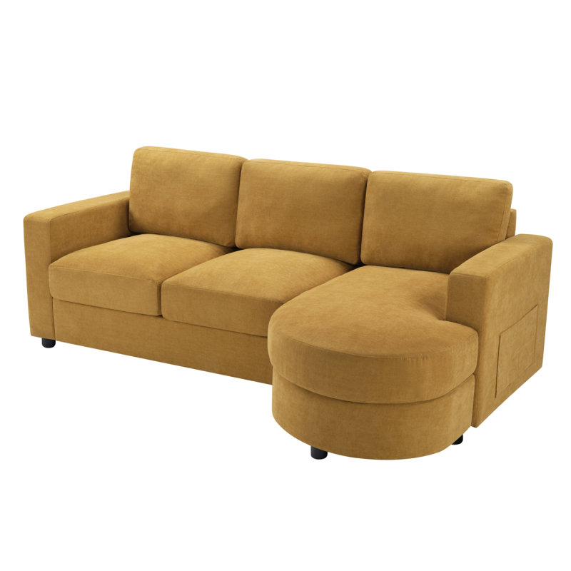 Modular Sectional L Shaped Couch With Ottoman,Soft Chenille Fabric,Ergonomic Design,Tufted Cushion Backrest Design,High Quality Wooden Base Easy Install,Fits Bedrooms Living Rooms Reading Nooks,Beige