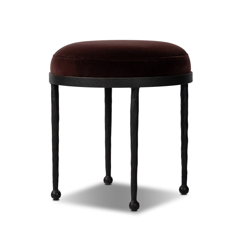 Corinne Accent Stool, Surrey Plum Cotton Blend