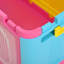 Armoire de rangement, armoire de rangement à bacs de rangement, grande largeur pliante, pliable avec porte magnétique, plastique avec roues