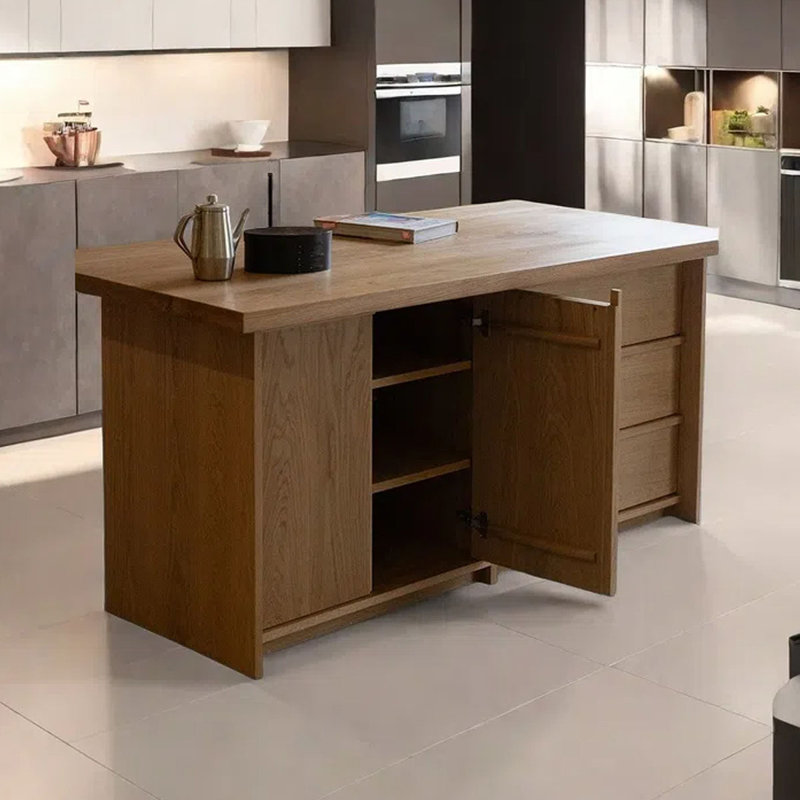 70.87" Vintage Style Kitchen Island with Storage and Classic Design