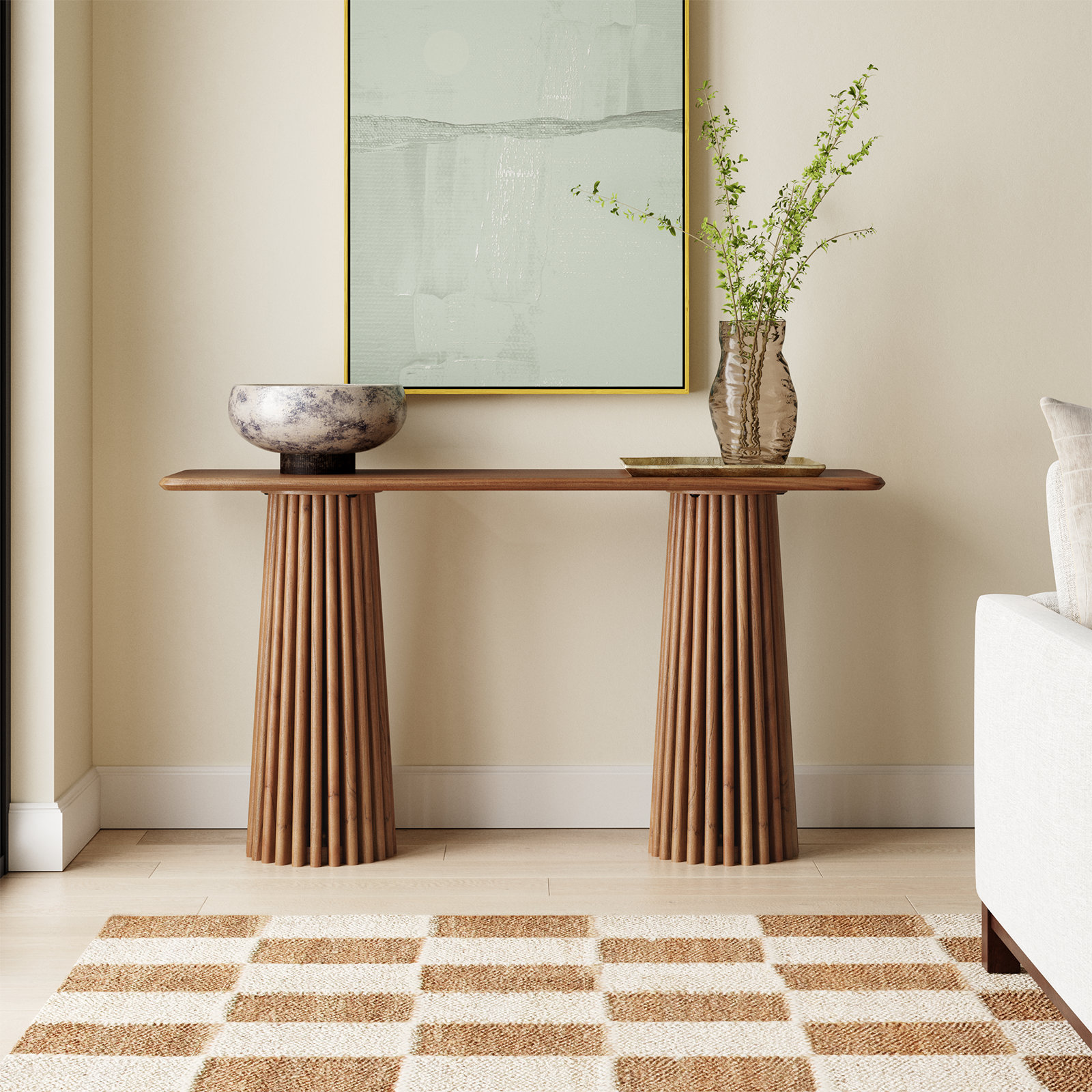 Roanne 55'' Solid Wood Console Table, Natural