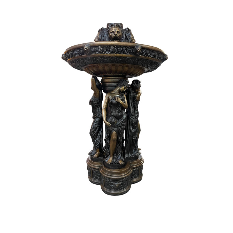 Fontaine bronze bronze à quatre rivières
