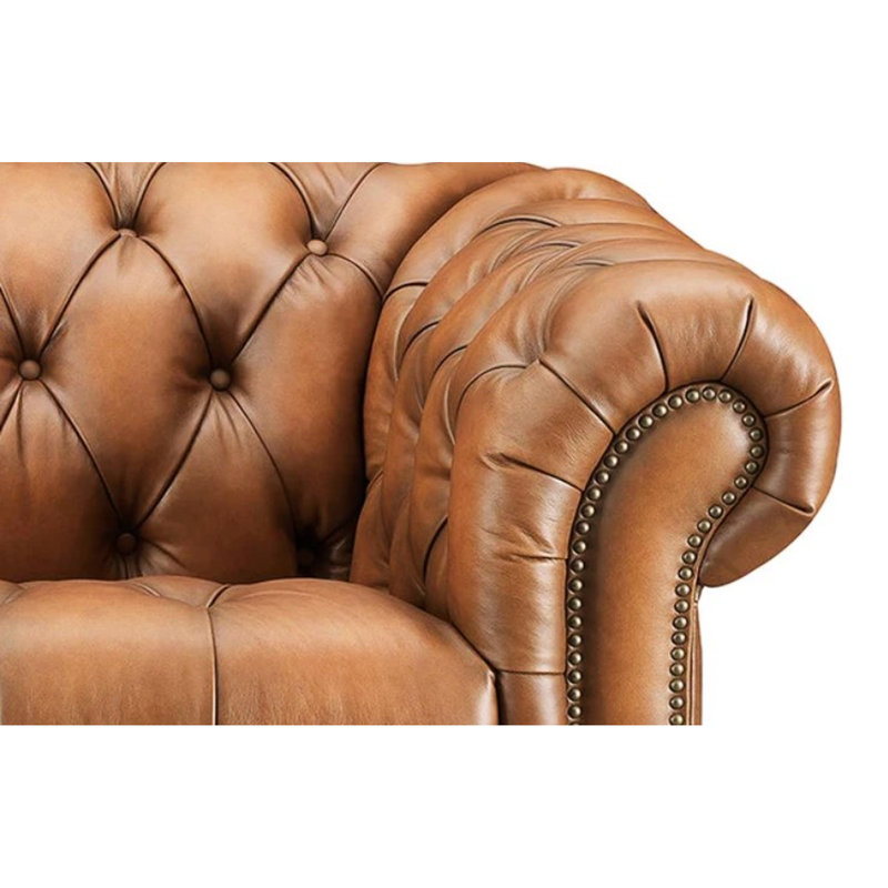 Fauteuil en cuir - Repose-pieds confortable en mousse à mémoire de forme 31,36 po Hauteur de l'assise durable: 47,27 po de profondeur