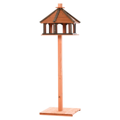 Kira Wood Freestanding Tray Bird Feeder