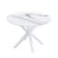Table de salle à manger Mid-Century moderne en panneau de fibres à densité moyenne avec pieds croisés, idéale pour 4 à 6 personnes