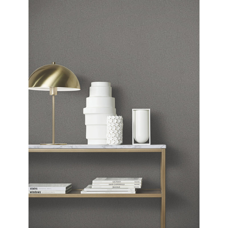 Papier peint gris foncé Jemma, Gris