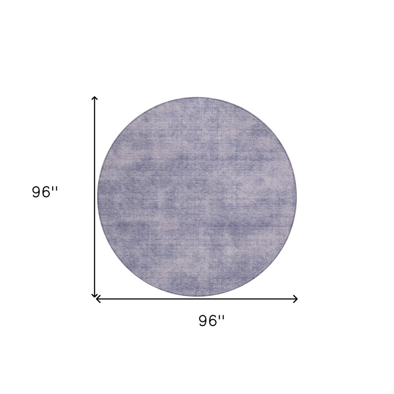 Tapis d'intérieur rond lavable mauve 8 pi HomeRoots