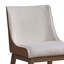 Chaise d'appoint rembourrée blanche et brune Hakon