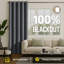 Linen Blend Blackout Eyelet Curtains - Thermal Insulated Room Darkening Window Panels for Bedroom & Living Room (Set of 2) -1389428322-1389428126