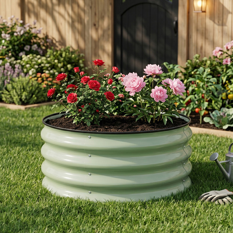 Planter Box, 30cm H x 60cm W x 60cm D, Green, 1