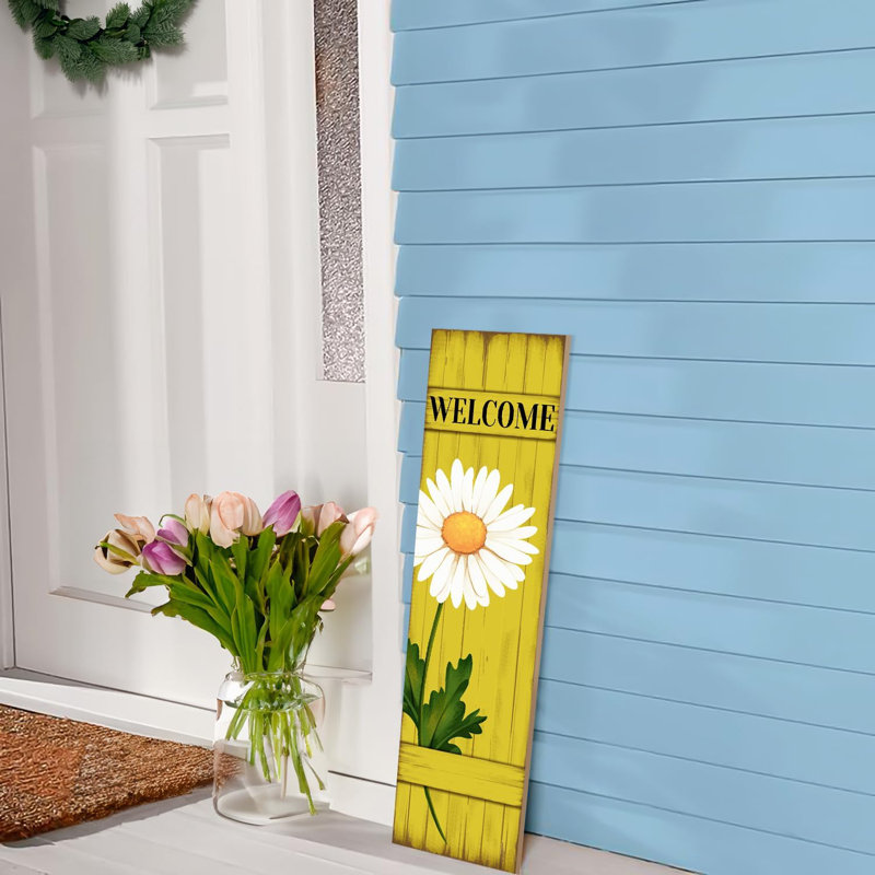 Panneau en bois «Spring Welcome»