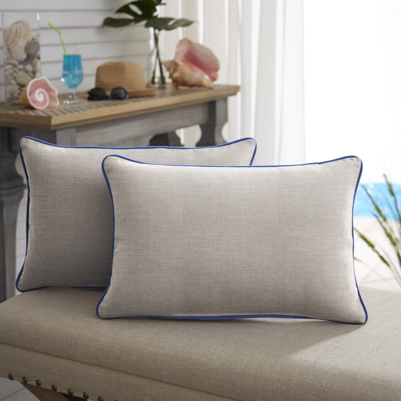 Housse et insert de coussin d'extérieur pour l'extérieur, 12 po x 24 po