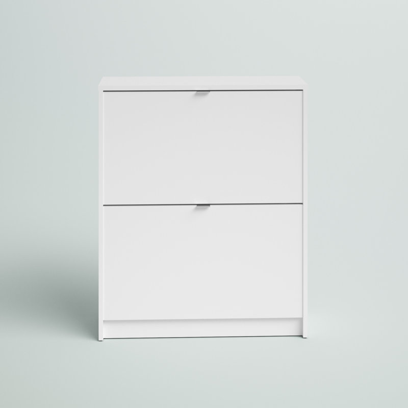 Domini 12 Pair Shoe Storage Cabinet, White