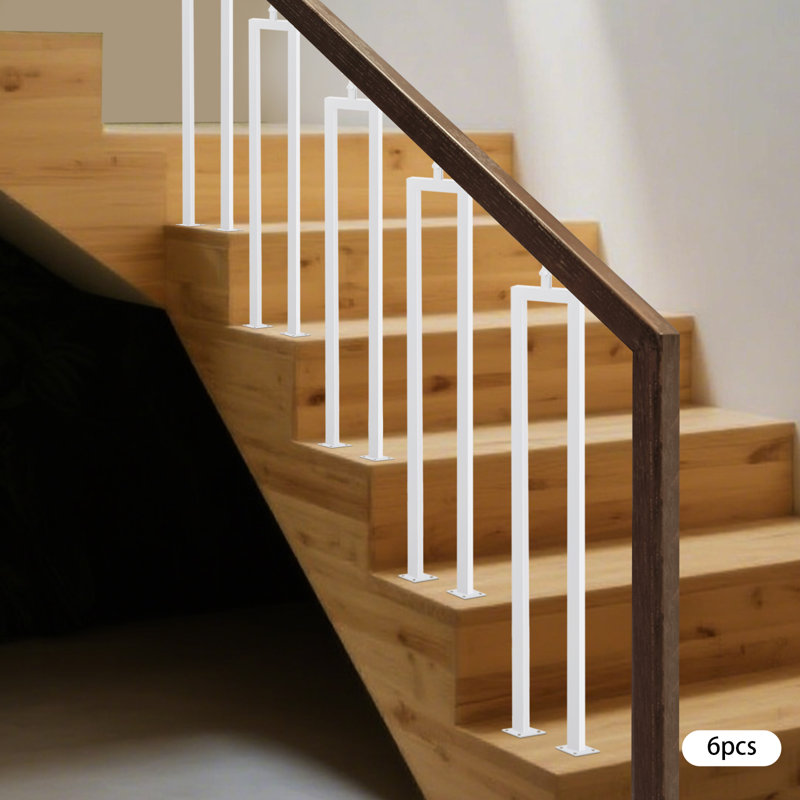Ensemble de 6 rampes d'escalier en U 36 po, Blanc