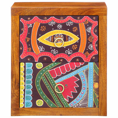 35cm W Solid Wood Bedside Table