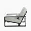 Chaise longue d'extérieur et d'intérieur en aluminium, structure à finition noire avec coussin gris, ensemble de 2