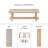 Noah Solid Wood Entryway Storage Bench with Upholstered Seat and Open Shelf