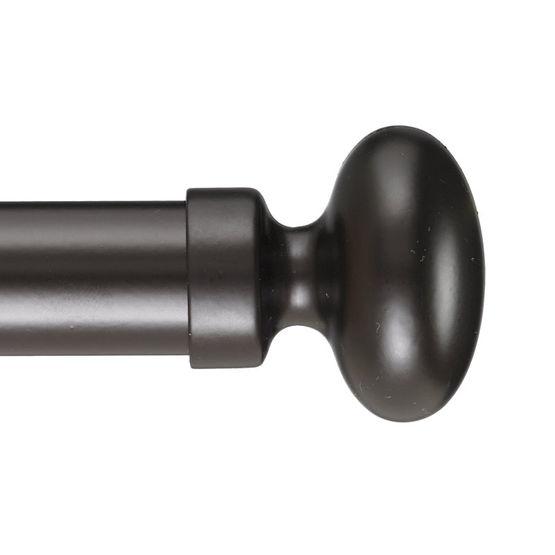 Noelani Single Curtain Rod, Maroon, 2.3" H x 120'' W x 3.5" D