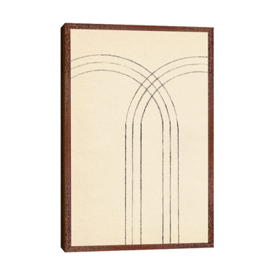 Minimalist Neutral Line Art I by Whales Way - Painting on Canvas