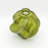 1-Light Olive Green Twisted Glass Pendant Light