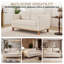 Causeuse rembourrée en velours de 60 po de style Mid-Century pour petite pièce-443170043