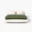 King Size White Boucle Upholstered Floating Bed Frame With Led Lights