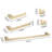 Bathroom Hardware 5 - 304 Steel, Rust- Assurance, Modern Concept, Easy Install For Multiple Rooms, Brushed Gold 5 Fixture Package , Tarnish- Quality, Design, To Anywhere, Includes All Hardware, Hue-212049435