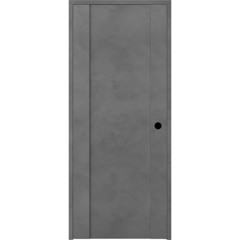 Porte battante simple en bois manufacturé Avon 01, 23,875 po x 79,37 po, Chêne Veralinga, Gauche