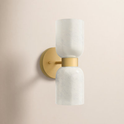 2-Light Dimmable Armed Sconce