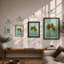 Palms at Daybreak Minimalist - Framed Print-1339557867-1339557862