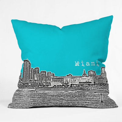 Bird Ave Miami Throw Pillow