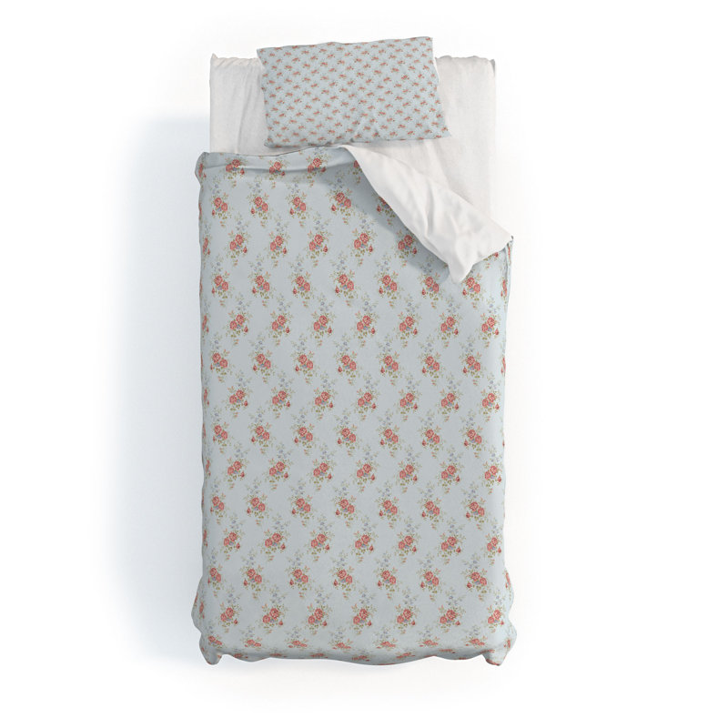 Ensemble de housse de couette Evanjelina & Co, Housse de couette simple + 1 taie décorative