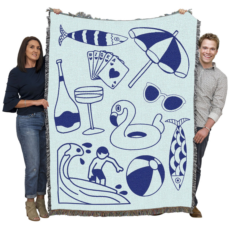 Jeté en coton Pure Country Weavers Beach Life, L 72 po x l 54 po