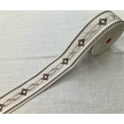 Woven Embroidery Trim Tape 3 1/8" Width Silk & Rayon