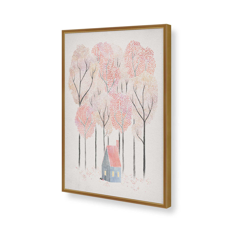 «Cabin In The Woods I» par David Fleck, reproduction d'art sur toile, H 16 po x l 12 po, Doré