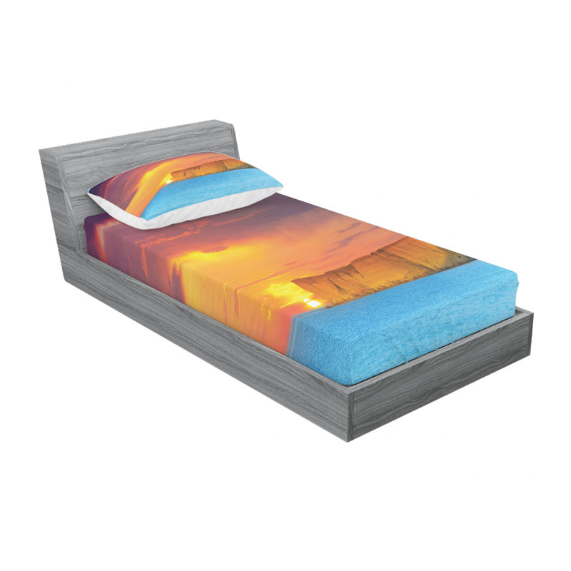 Microfiber Sheet Set, Twin Sheet Set with Fitted Sheet