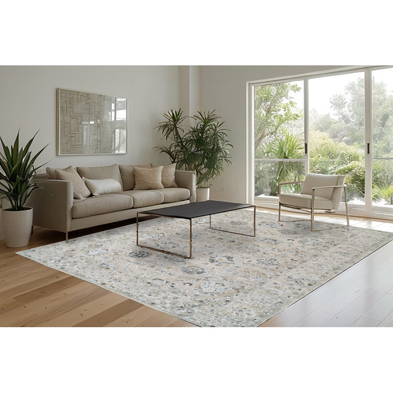 Annalise 7604-180 crème / beige, Rectangle 7 pi 10 po x 10 pi 6 po