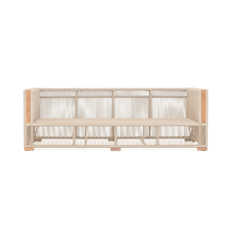 Outdoor 3 - Seat Patio Sofa, Natural, Beige