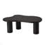 Table basse de 44 po x 25,9 po à assemblage facile avec plateau de 1,5 po d'épaisseur, table de bout irrégulière de style avec 3 pieds robustes, table centrale élégante avec bord rond pour le salon-2040148836