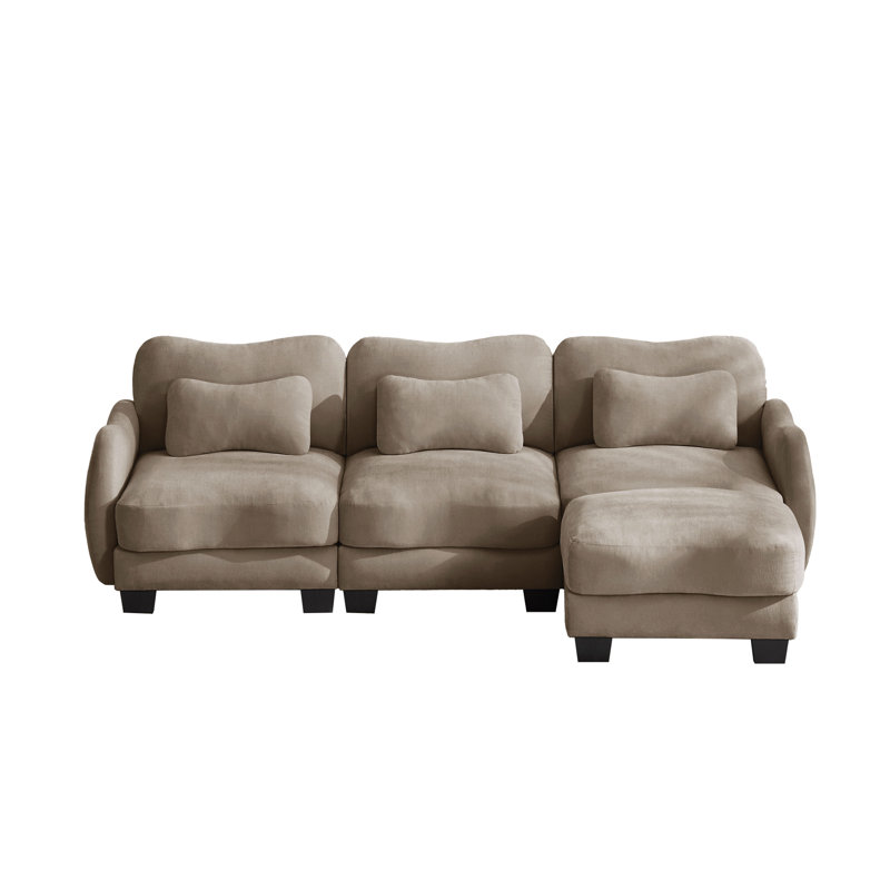 Canapé modulaire en L avec repose-pieds, Coffee
