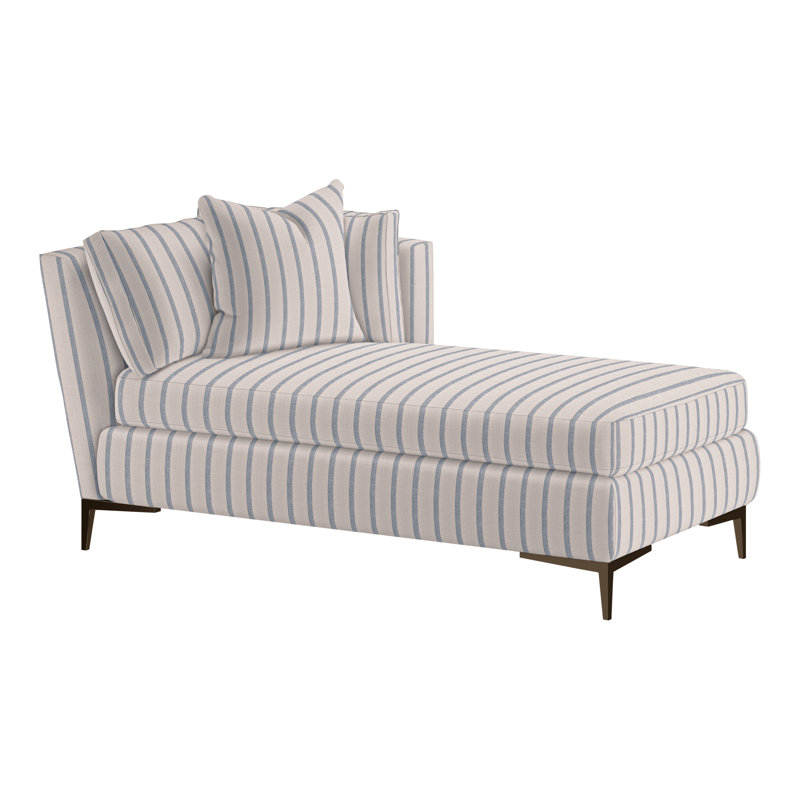 Aiden Chaise Lounge, Fleecy Vanilla (Performance fabric) 1351-92, Antique Bronze, Right Hand Facing
