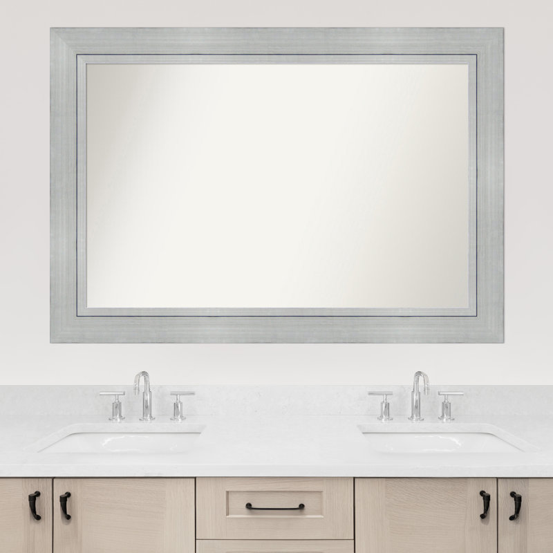 Yousef Solid Wood Wall Mirror, Rectangle, 34.25" x 49.25"