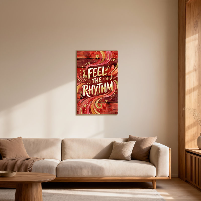 «Valentine's Day Feel The Rhythm Music», reproduction d'art, H 18 po x l 12 po
