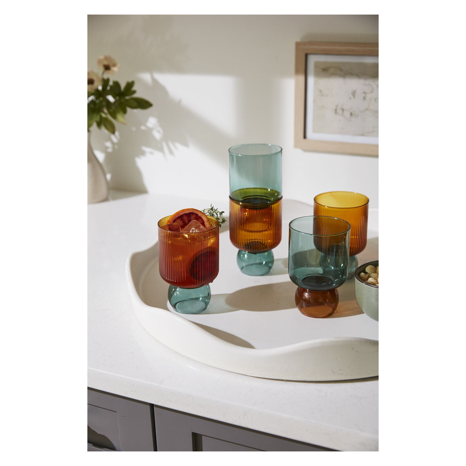 Yanely Drinkware 3.25"x 4.75", Amber