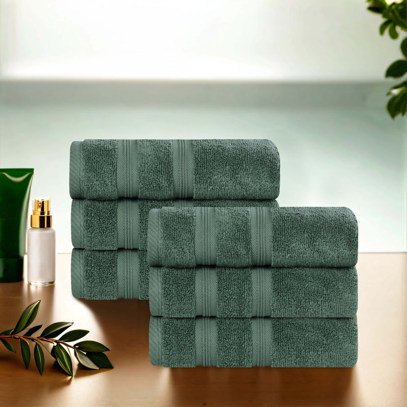 Superior Smart Dry Zero Twist 100% Cotton Towel Set , Forest Green