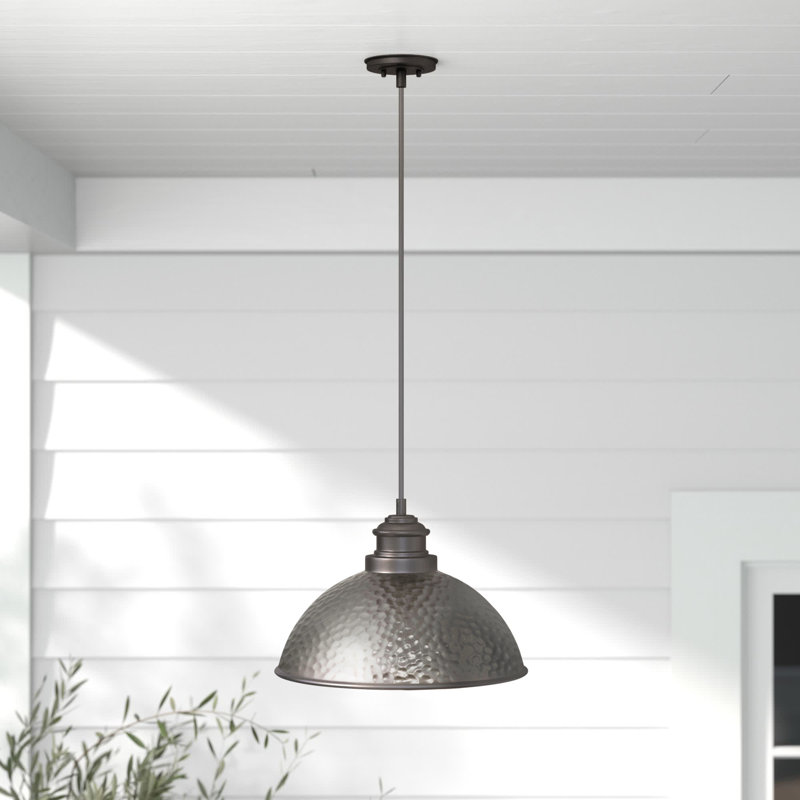 Luminaire suspendu d'extérieur 1 lumière H 8 po Minnewaukan, Bronze antique