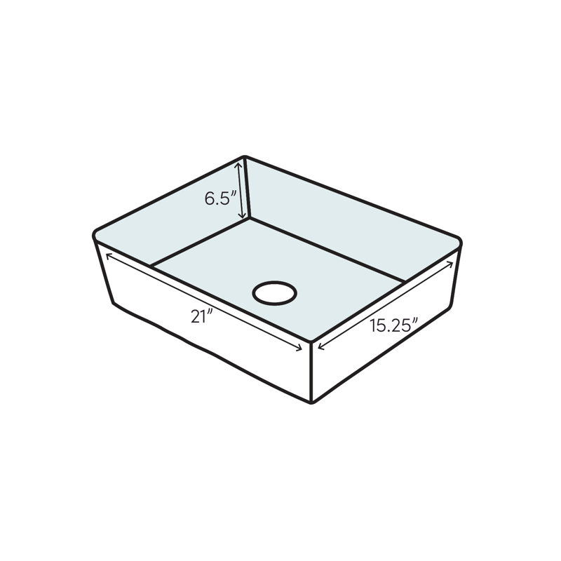 Curie 21" Undermount Bathroom Sink in Copper