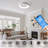 19" Matte White Bedroom Fan Light With Remote Control, Dimmable, 7 Blades, Reversible Dc Motor, With Led Light-1157444039