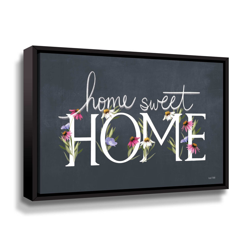 Home Sweet Home - Impression sur toile, Cadre flottant noir, H 8 po x l 10 po x P 2 po