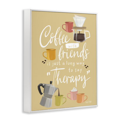 Café avec amis, art giclée encadré, design par House Fenway
